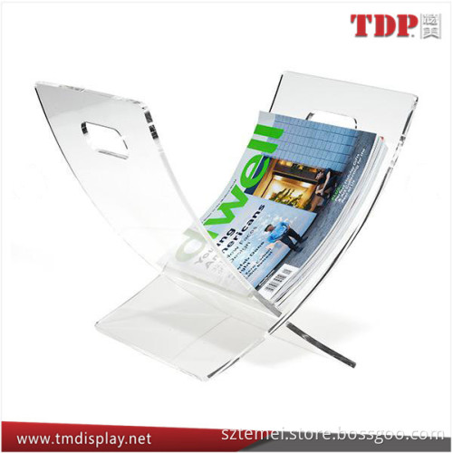 Manufacturer Cross Acrylic Clear Modern Magazine Rack